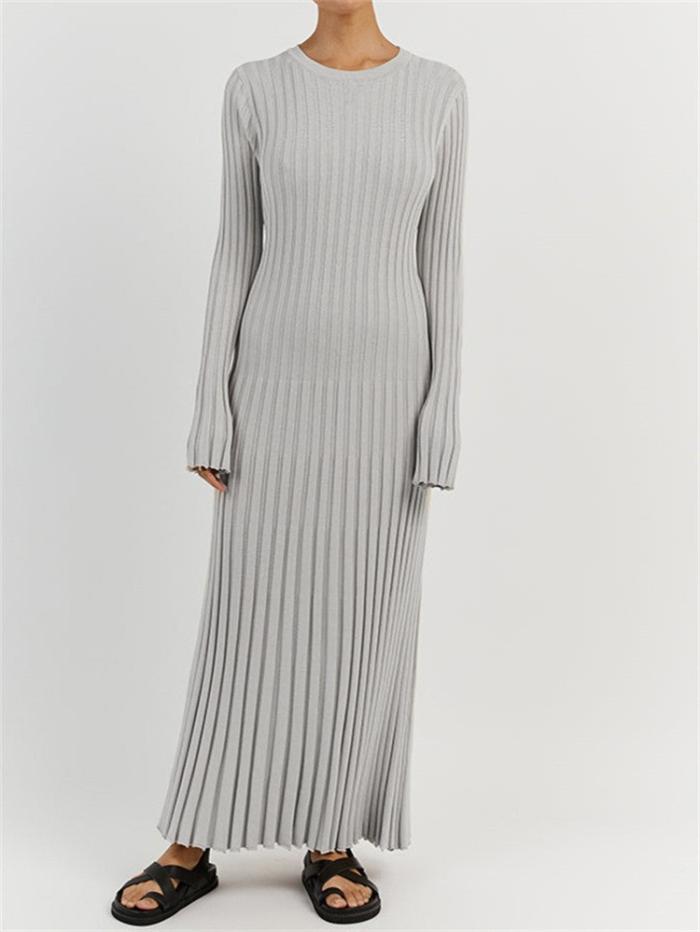 Dresses | Womens Penny Crew Neck Ribbed Knitted Dress Dresses Dresses