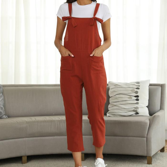 Jumpsuits | Womens Eliza Linen Blend Dungarees Jumpsuits Jumpsuits